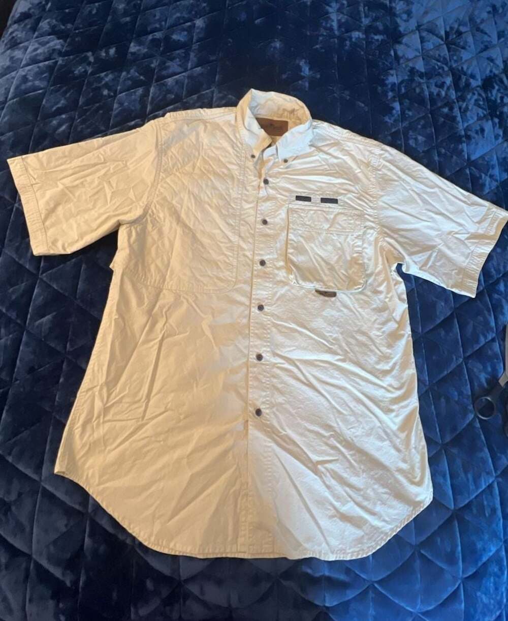 Lewis Creek American  Short Sleeve Fishing Shirt with Quilted Shoulder Detail